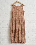 BOBOUTIC, 5031, TAPESTRY SLEEVELESS DRESS, SAND/RED