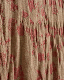 BOBOUTIC, 5031, TAPESTRY SLEEVELESS DRESS, SAND/RED