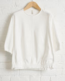 BOBOUTIC, 5011, SHORT SLEEVES SWEATER, MILK