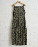 BOBOUTIC, 5031, TAPESTRY SLEEVELESS DRESS, GREEN/BLUE