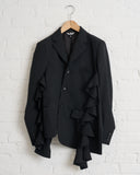 COMME DES GARCONS ASYM RUFFLE BLAZER