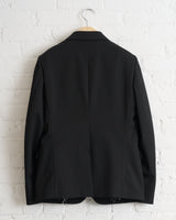 CDG BLACK, RUFFLE BLAZER, BLACK