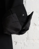 CDG BLACK, RUFFLE BLAZER, BLACK