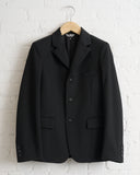 CDG BLACK, RUFFLE BLAZER, BLACK