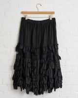 COMME DES GARCONS BLACK LAYERED RUFFLE SKIRT