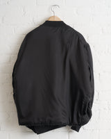 CDG, ASSYMETRICAL BOMBER JACKET, BLACK