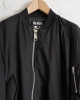 CDG, ASSYMETRICAL BOMBER JACKET, BLACK