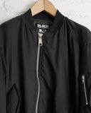 CDG, ASSYMETRICAL BOMBER JACKET, BLACK