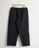 CDG BLACK, TWILL TROUSER, BLACK
