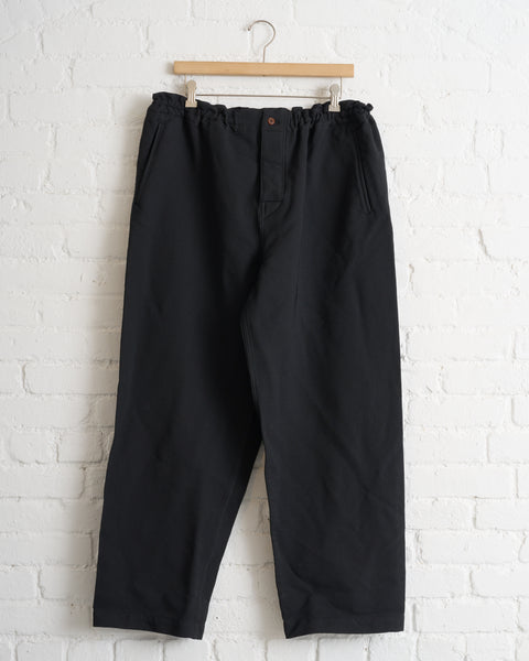 CDG BLACK, TWILL TROUSER, BLACK