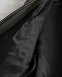 CAWLEY, WAXY LAMB LEATHER ZIP-UP HOODIE