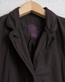 CHEZ VIDALENC, LIGHTLY PADDED REGENT JACKET, DARK BROWN