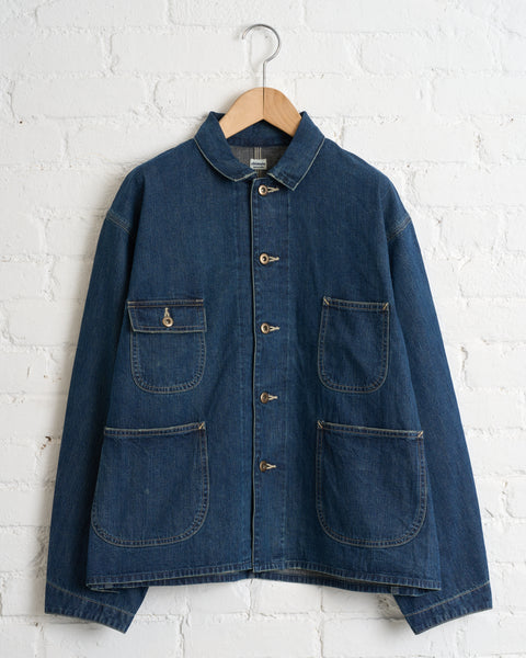 CHIMALA CS38-JT13, UNISEX AMOSKEG SELVEDGE DENIM SHORT WORK JACKET