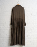 CHRISTIAN PEAU, SILK DRESS, MOSS