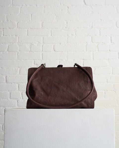 CHRISTIAN PEAU, 2CP LONG HANDLE BAGWAY BAG, DARK BROWN