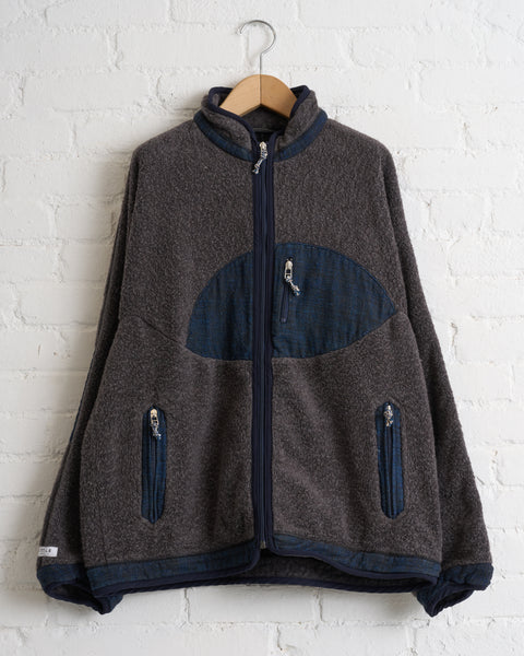 COTTLE, SUNSET PILE JACKET, SUMI INDIGO LAOS