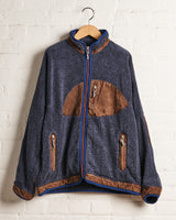 COTTLE, SUNSET PILE JACKET, INDIGO KAKISHIBU