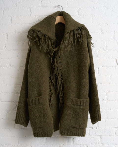 DRIES VAN NOTEN, MAESTRO CARDIGAN, DARK KHAKI