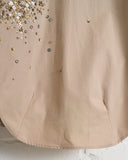 DRIES VAN NOTEN, EMBROIDERED CASIA W.W.SHIRT, SAND