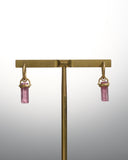 GOODMAN MORRIS, HOOP EARRINGS AND PINK TOURMALINE CHARMS