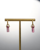 GOODMAN MORRIS, HOOP EARRINGS AND PINK TOURMALINE CHARMS