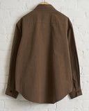 EVAN KINORI, COTTON/HEMP WOVEN BIG SHIRT