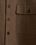 EVAN KINORI, COTTON/HEMP WOVEN BIG SHIRT