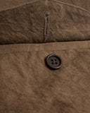 EVAN KINORI, KAKISHIBU COTTON/WASHI PAPER WOVEN TWO PLEAT PANT