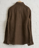 EVAN KINORI, HEMP WOVEN TWO POCKET SHIRT