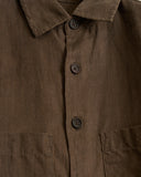 EVAN KINORI, HEMP WOVEN TWO POCKET SHIRT