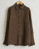 EVAN KINORI, HEMP WOVEN TWO POCKET SHIRT