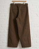 EVAN KINORI, SUMI INK COTTON/WASHI WOVEN FLAT FRONT PANT