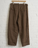 EVAN KINORI, HEMP WOVEN TWO PLEAT PANT