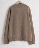 EVAN KINORI, CREWNECK CARDIGAN, UNDYED YAK WOOL