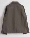 EVAN KINORI, FIELD SHIRT, TOP DYED COTTON KERSEY