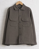 EVAN KINORI, FIELD SHIRT, TOP DYED COTTON KERSEY
