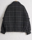 EVAN KINORI, ZIP JACKET TWO,  WOOL TWEED CHECK