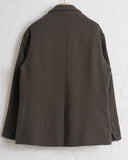 EVAN KINORI, THREE BUTTON JACKET/BLAZER, HEAVY WOOL/LINEN HERRINGBONE
