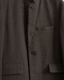 EVAN KINORI, THREE BUTTON JACKET/BLAZER, HEAVY WOOL/LINEN HERRINGBONE