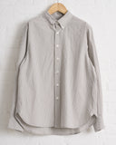 EVAN KINORI, BUTTON DOWN OXFORD SHIRT, ORGANIC COTTON STRIPE
