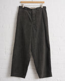 EVAN KINORI, FLAT FRONT PANT, CARBON DYED COTTON/LINEN CORDUROY
