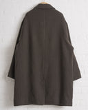 EVAN KINORI, BIG COAT, HEAVY WOOL/LINEN HERRINGBONE