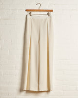 FFORME NADJA PLEATED CROPPED PANTS, OFF WHITE