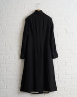 FORME D' EXPRESSION, HABIT WOVEN COAT, BLACK