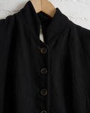 FORME D' EXPRESSION, HABIT WOVEN COAT, BLACK