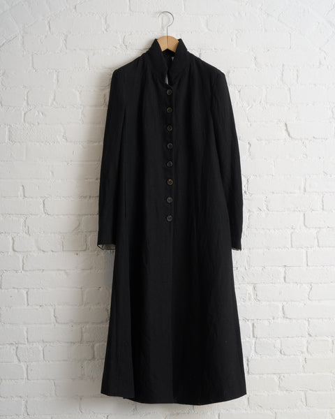 FORME D' EXPRESSION, HABIT WOVEN COAT, BLACK