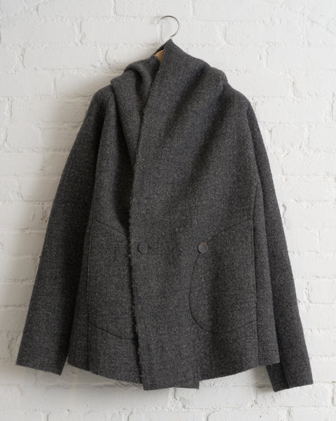 FORME D' EXPRESSION, MEN'S WOVEN HOODED CARDIGAN JACKET