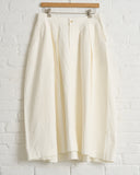 FORME D' EXPRESSION, DK052, WHITE, TUCKED BELL SKIRT