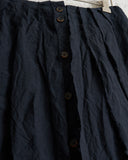 FORME D' EXPRESSION, NAVY, RAW-EDGED PLEATED SKIRT, DK051