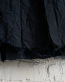 FORME D' EXPRESSION, NAVY, RAW-EDGED PLEATED SKIRT, DK051
